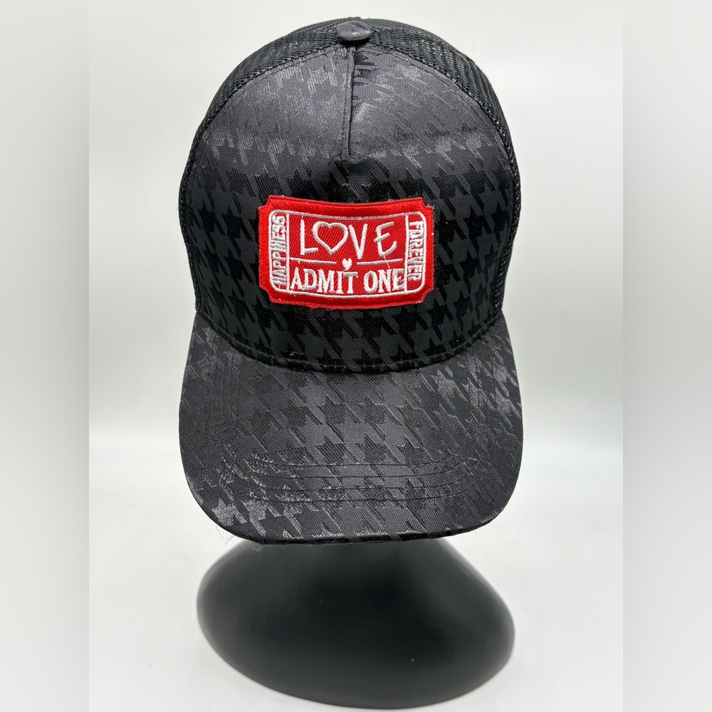 Love Admit One Women's Houndstooth Trucker - Picture 4 of 5